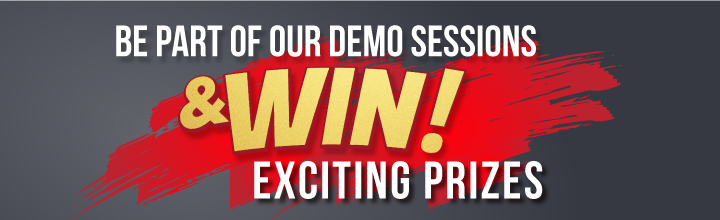 Be part of our demo sessions & Win Exciting prizes